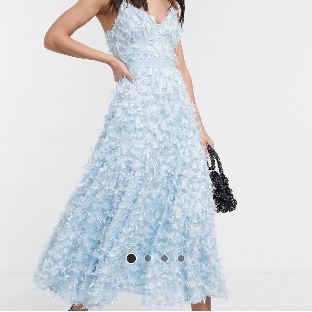 Midi dress from ASOS with 3D fabric